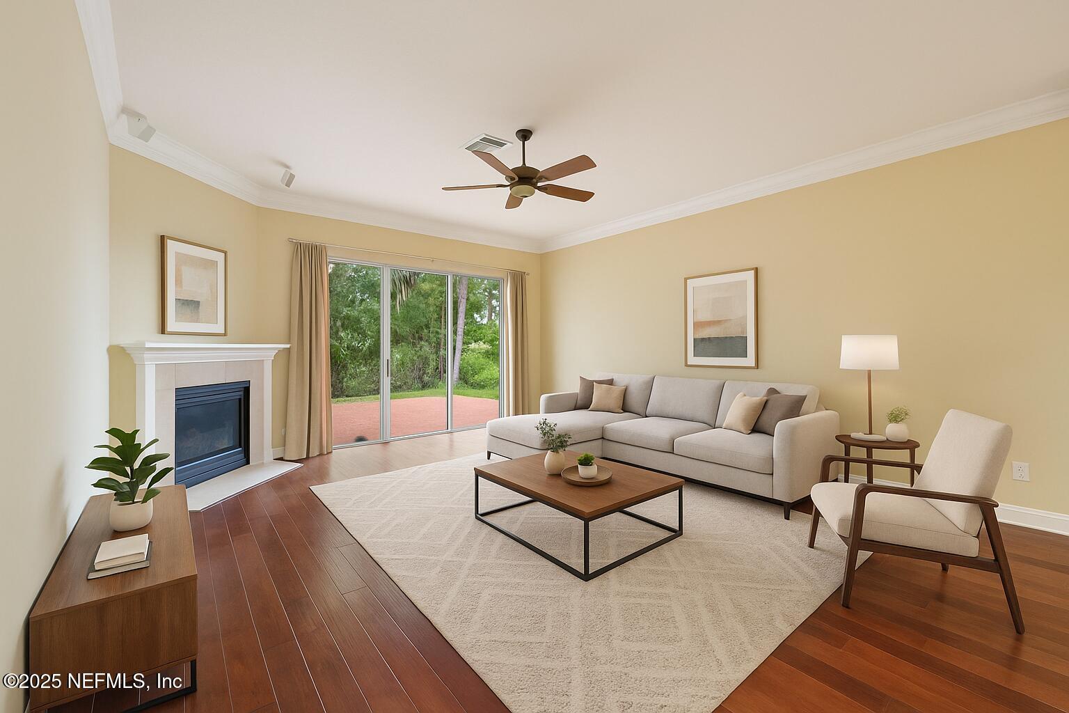 1734 Covington Lane Fleming Island, FL 32003 - Photo 13 of 54 a living room with furniture and a fireplace
