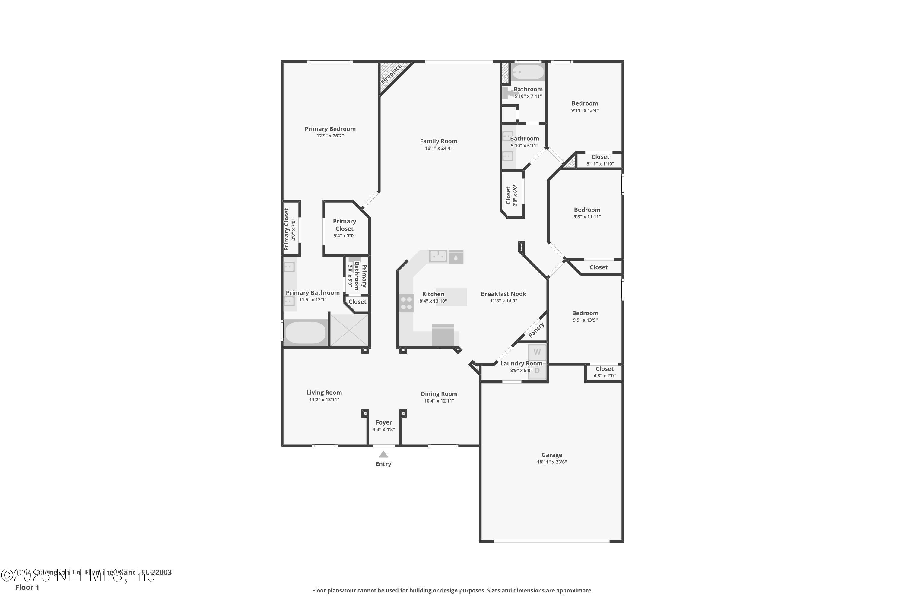 1734 Covington Lane Fleming Island, FL 32003 - Photo 48 of 54 a picture of floor plan