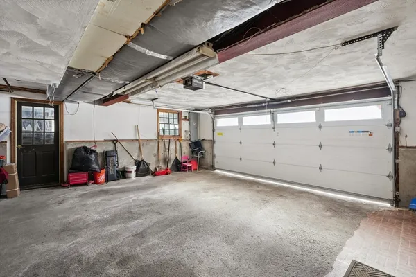 a view of a garage
