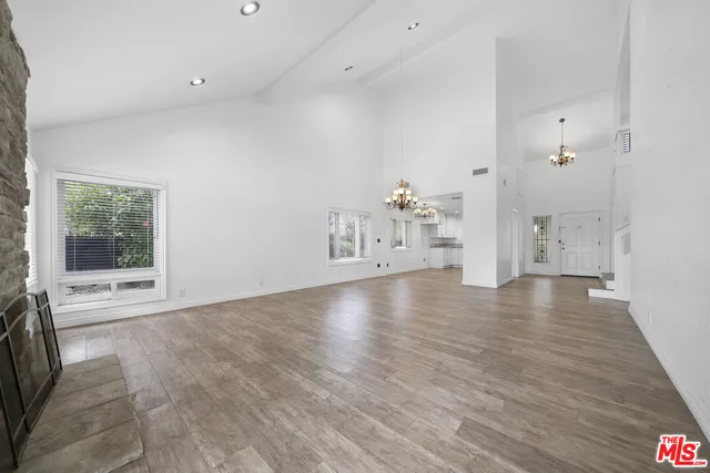 a view of livingroom and hardwood
