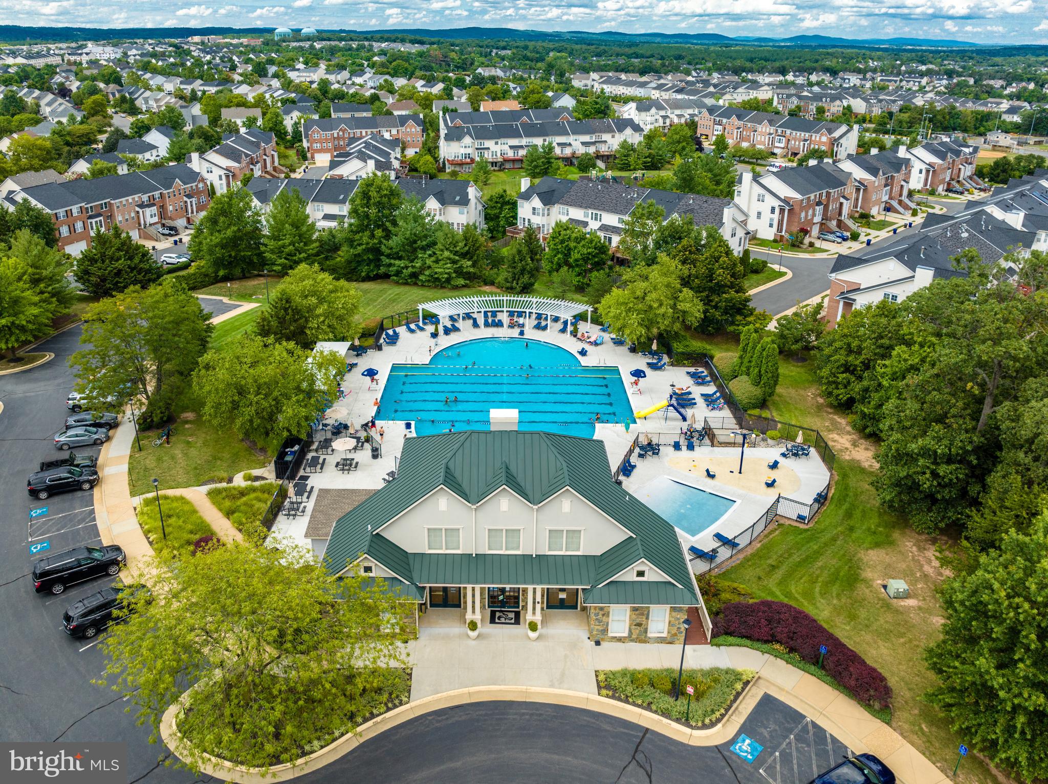 43179 Parkers Ridge Drive Leesburg, VA 20176 - Photo 108 of 108 an aerial view of a house with swimming pool yard and outdoor seating