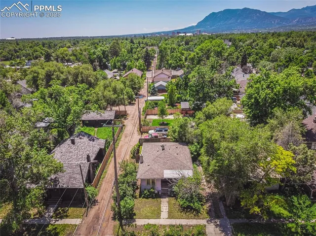 an aerial view of multiple house