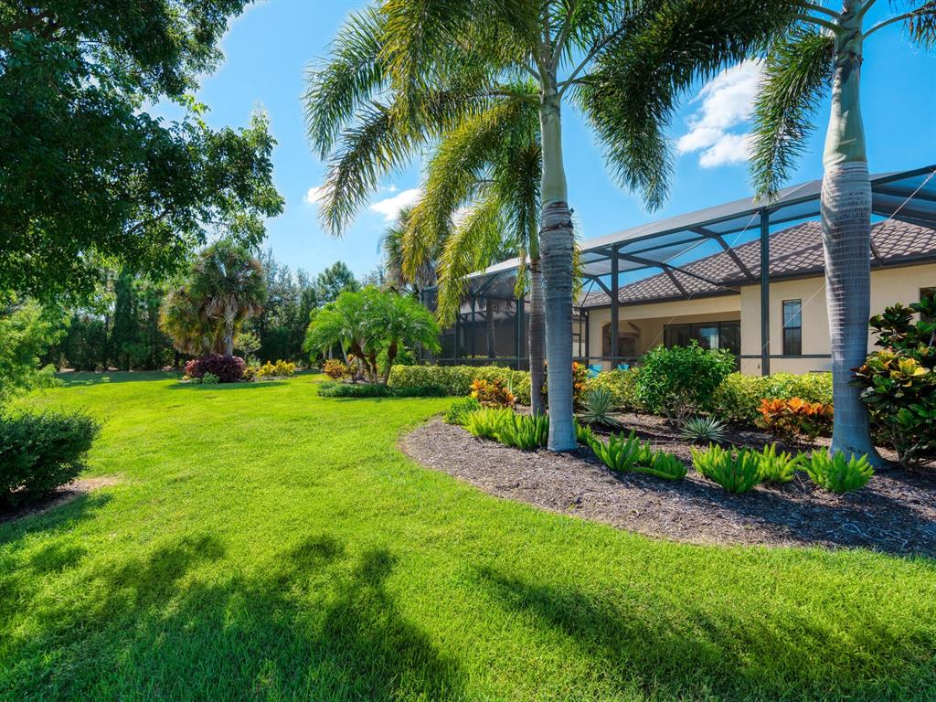 16532 Hillside Circle Lakewood Ranch, FL 34202 - Photo 45 of 67 a view of a garden with a palm tree