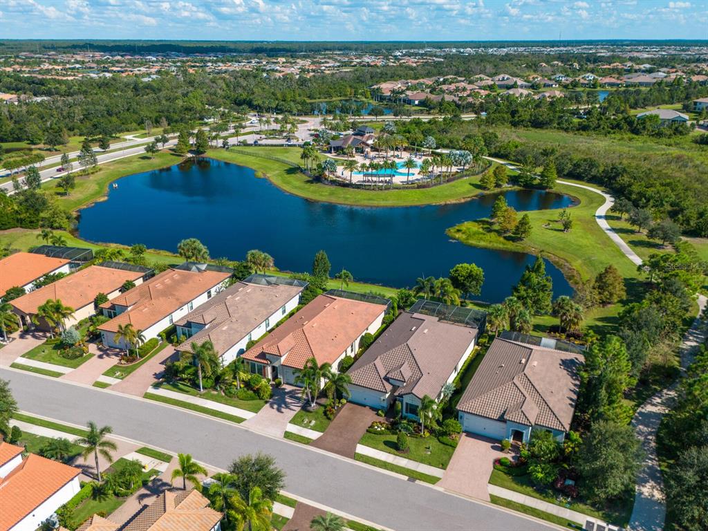 16532 Hillside Circle Lakewood Ranch, FL 34202 - Photo 50 of 67 an aerial view of residential houses with outdoor space