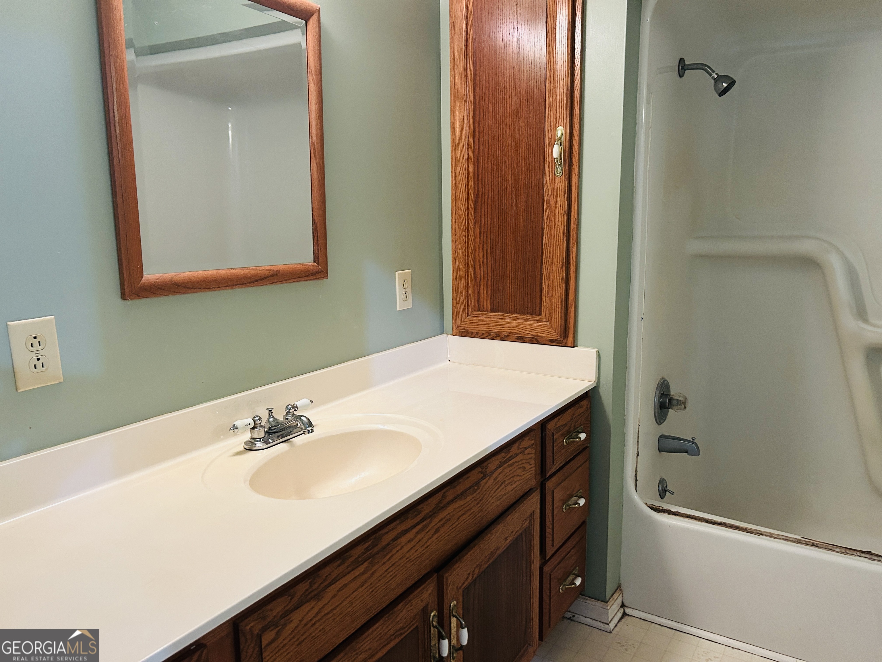 817 Yonah Homer Road Homer, GA 30547 - Photo 15 of 43 a bathroom with a sink vanity and a mirror
