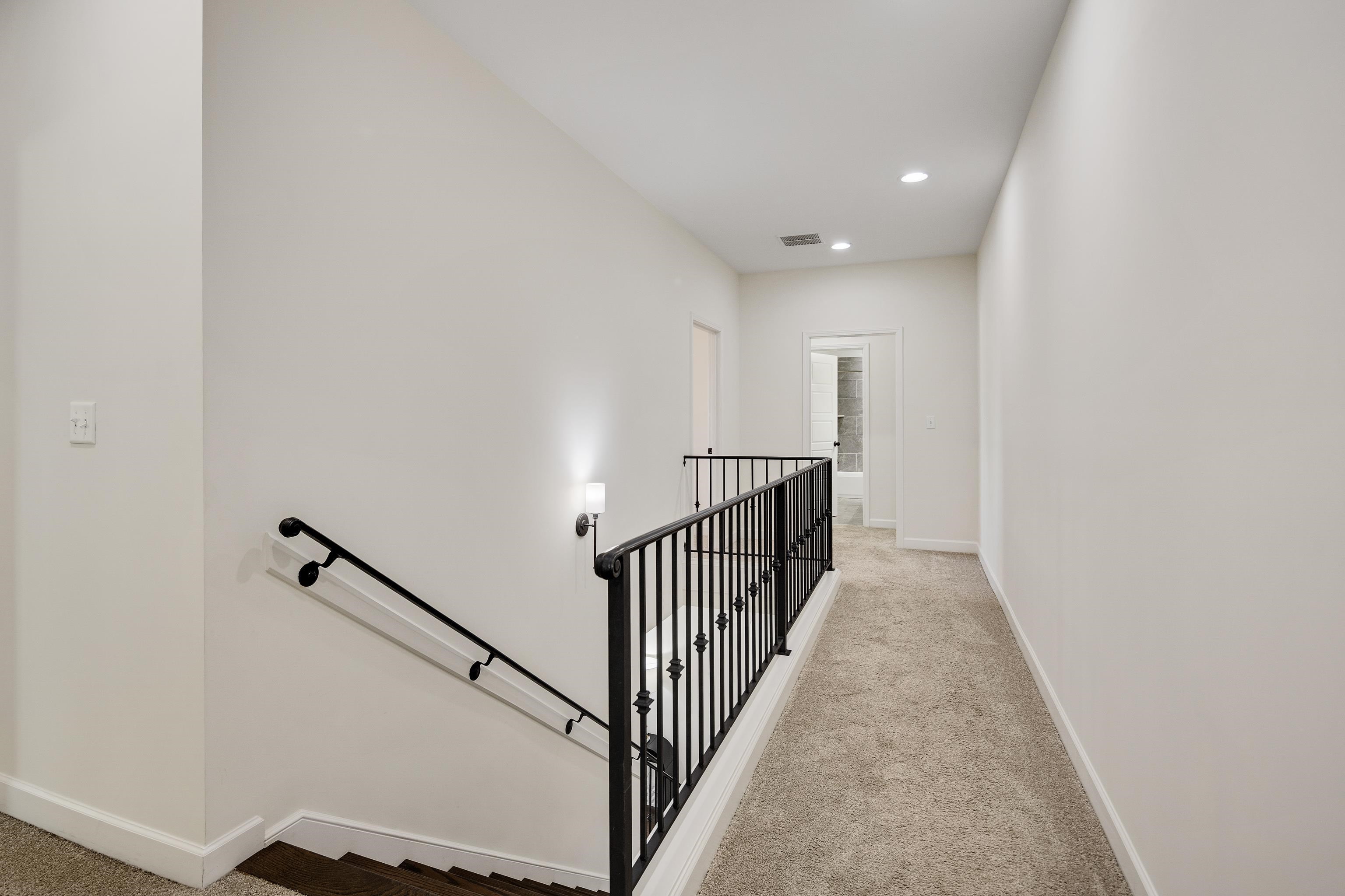 4728 Carousel Lane Collierville, TN 38017 - Photo 28 of 40 Corridor with an upstairs landing, carpet flooring, recessed lighting, and baseboards