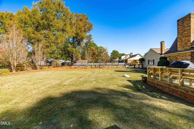 a view of an outdoor space and swimming pool