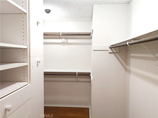 a close view of closet