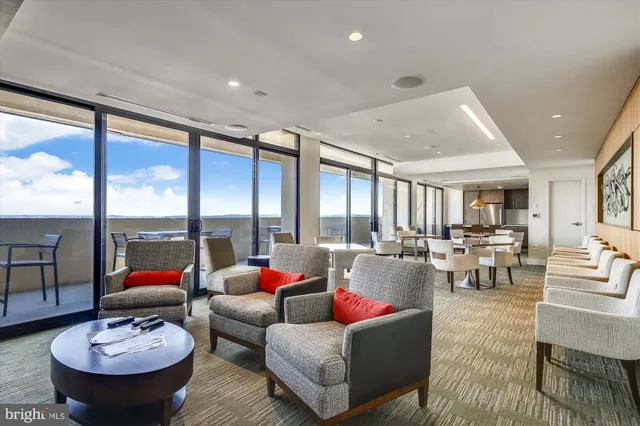 a view of a city and lake