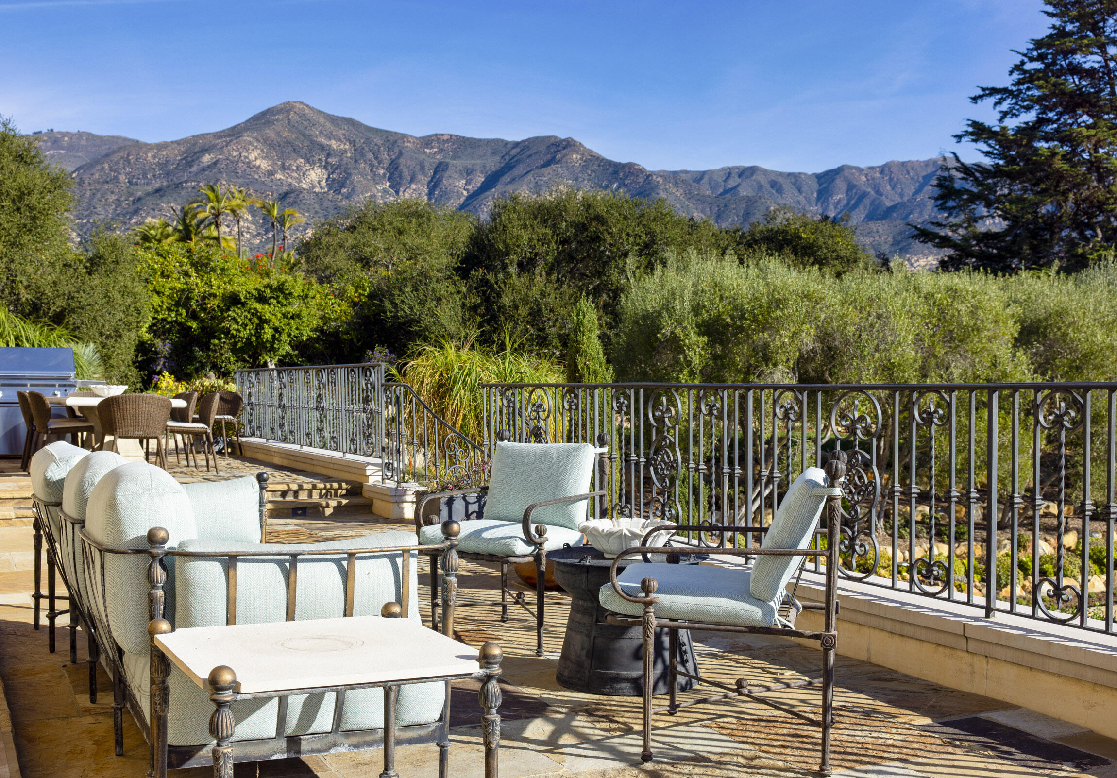 2692 Sycamore Canyon Road Montecito, CA 93108 - Photo 11 of 24 a terrace of a house with outdoor seating