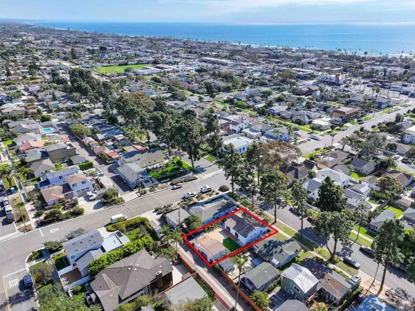 an aerial view of a city