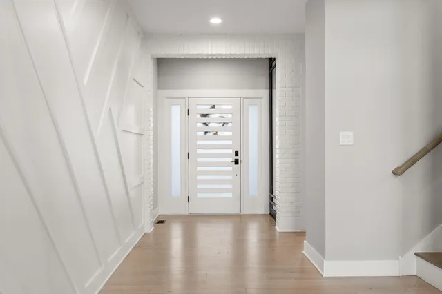 a view of an entryway of a house