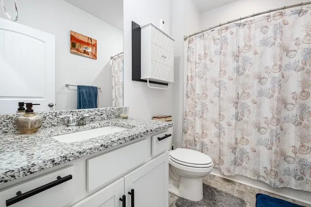 a room with furniture and a table