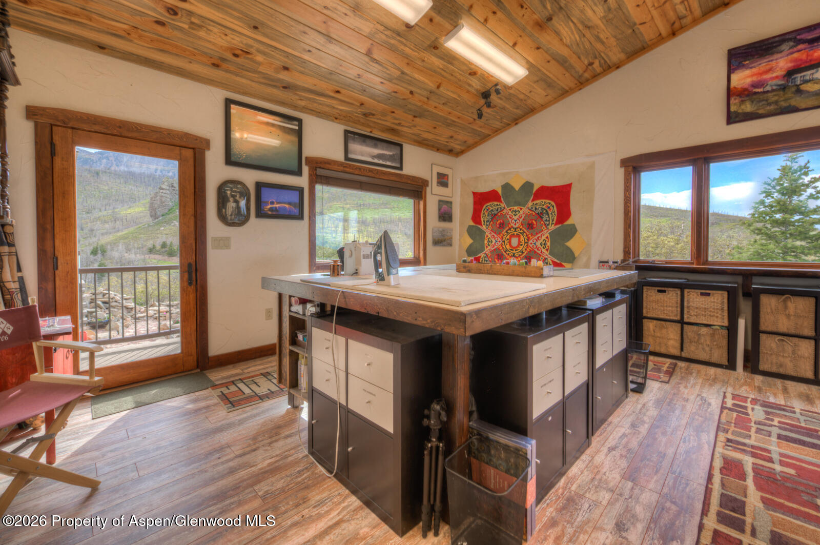 1833 Yellowstone Creek Road Gardner, CO 81040 - Photo 35 of 50 a view of a dining room with furniture window and wooden floor
