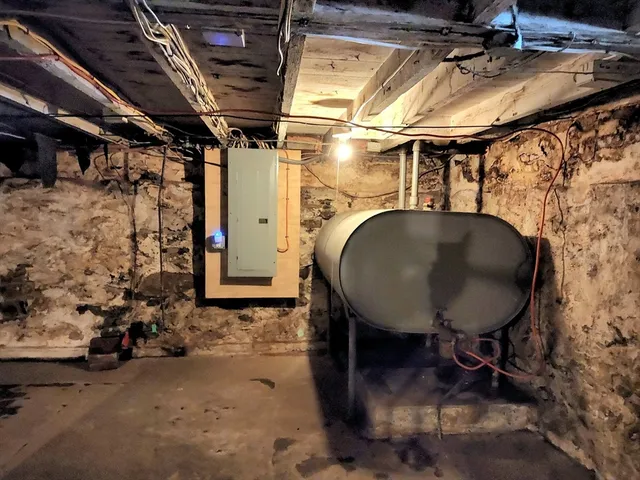 a room with gym equipment