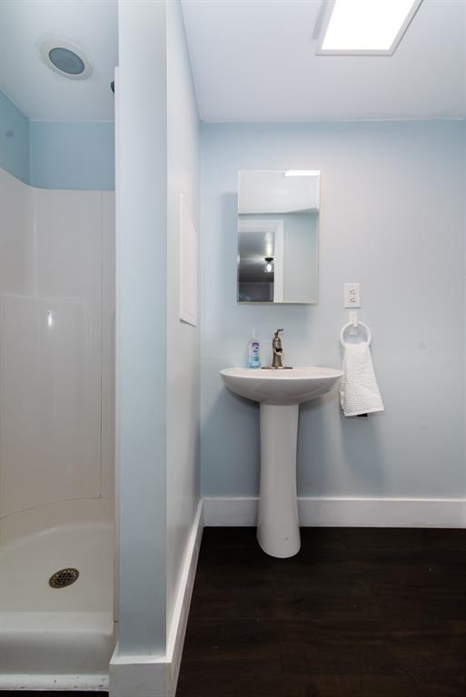 246 Forsythe Road Valencia, PA 16059 - Photo 17 of 23 a bathroom with a sink a mirror and shower