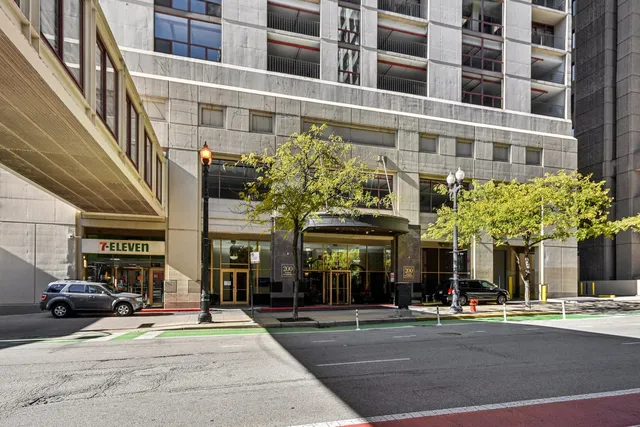 a view of a building entrance