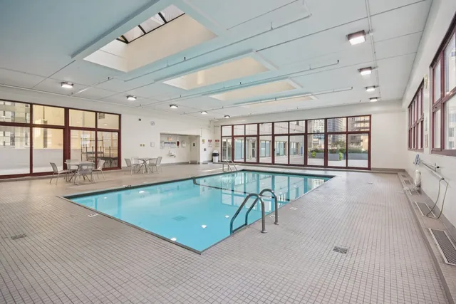 a living room with a large window