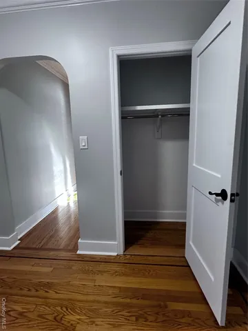 a view of entryway with wooden floor