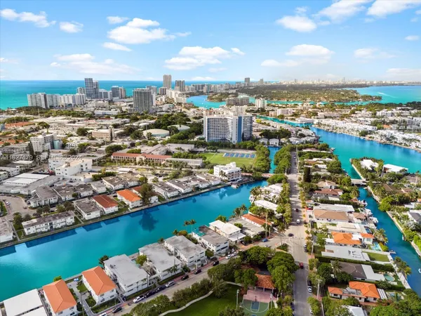 an aerial view of a city