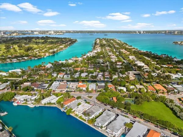 a view of a city with an ocean