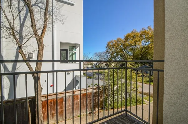 a view of a balcony