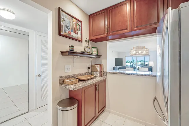 a view of a balcony with furniture