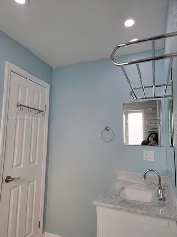 a bathroom with a window