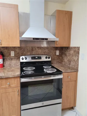 a stove top oven sitting inside of a kitchen
