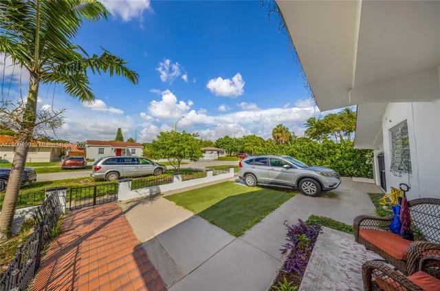 a view of a terrace with chairs