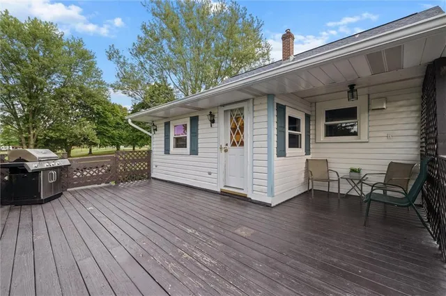 a view of a patio on the house