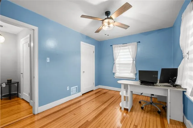 a view of a livingroom with a flat screen tv