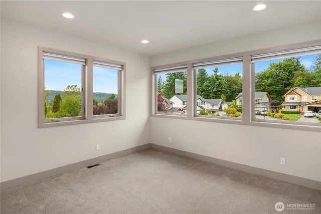 an empty room with a window