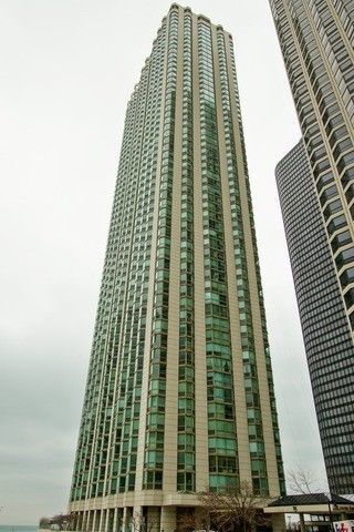 a view of a tall buildings