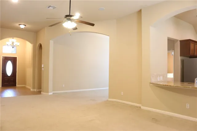 a view of a livingroom with a fireplace