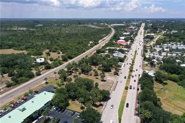 an aerial view of multiple house