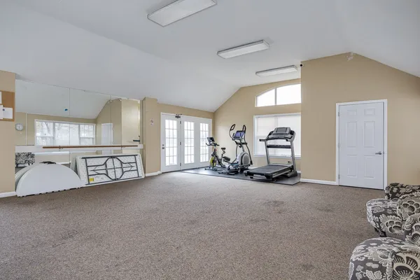 a view of a livingroom with furniture