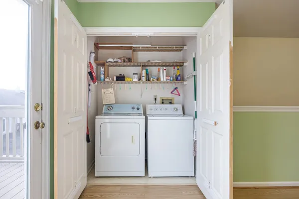 a room with storage and utility