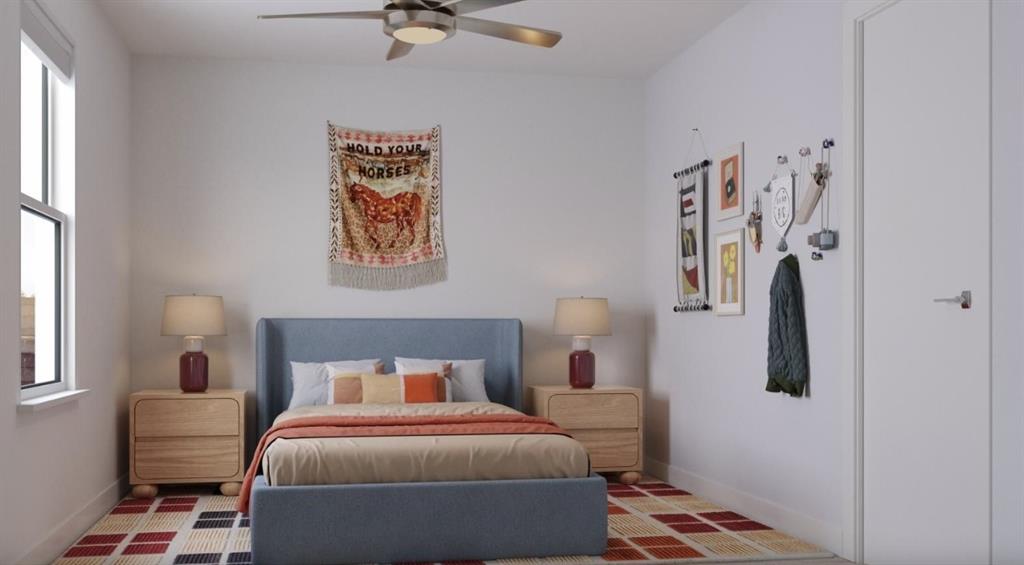 9032 Prairie Path, Unit 3337 Rowlett, TX 75089 - Photo 11 of 28 a bedroom with a bed and a table