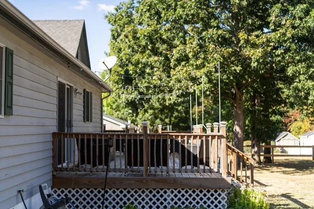 a view of a black gate