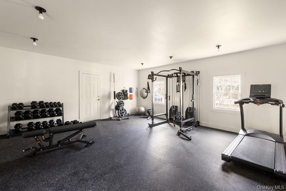 5 Thorn Hedge Road Bellport, NY 11713 - Photo 35 of 42 a view of a room with gym equipment