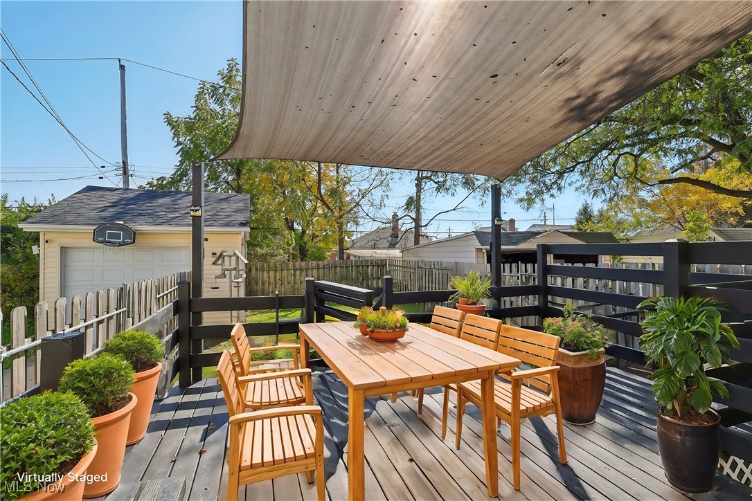 12006 Derby Road Garfield Heights, OH 44125 - Photo 40 of 45 Wooden deck virtually staged