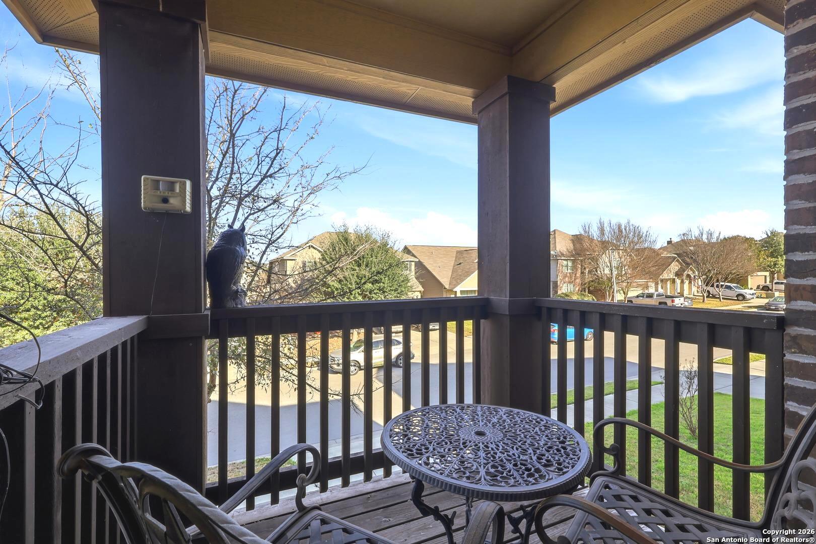 345 Morgan Run Cibolo, TX 78108 - Photo 17 of 22 a view of a balcony with chairs