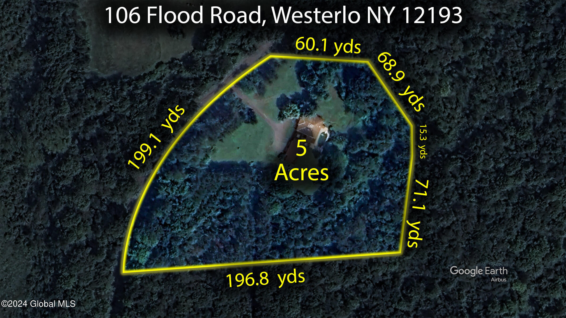 106 Flood Road Westerlo, NY 12193 - Photo 54 of 55 Property Line Overlay Dimensions