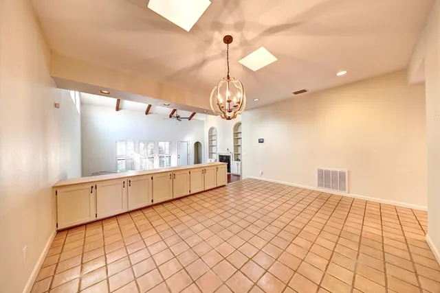 a view of a room with cabinet