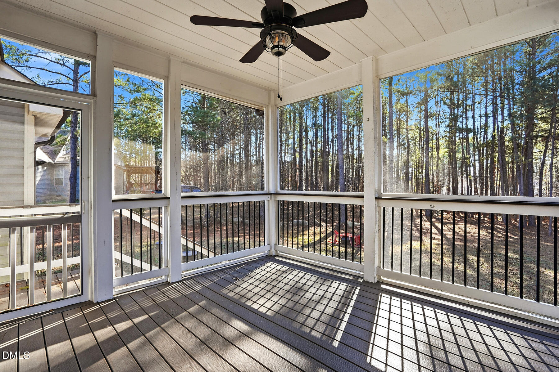 240 North Ridge Drive Louisburg, NC 27549 - Photo 26 of 31 a view of a balcony with wooden floor
