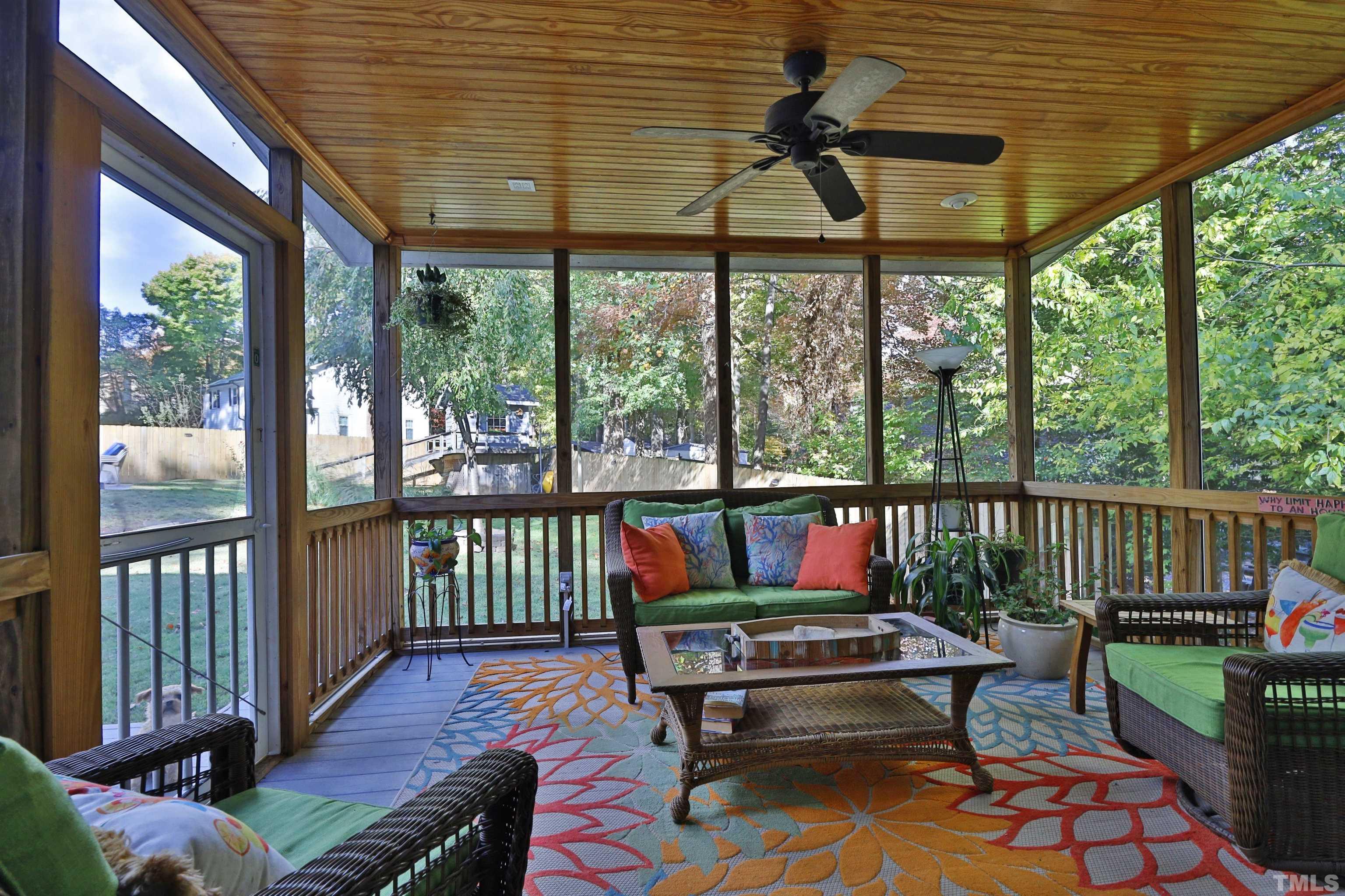 5308 Country Trail Raleigh, NC 27613 - Photo 39 of 51 a balcony with wooden floor and outdoor seating