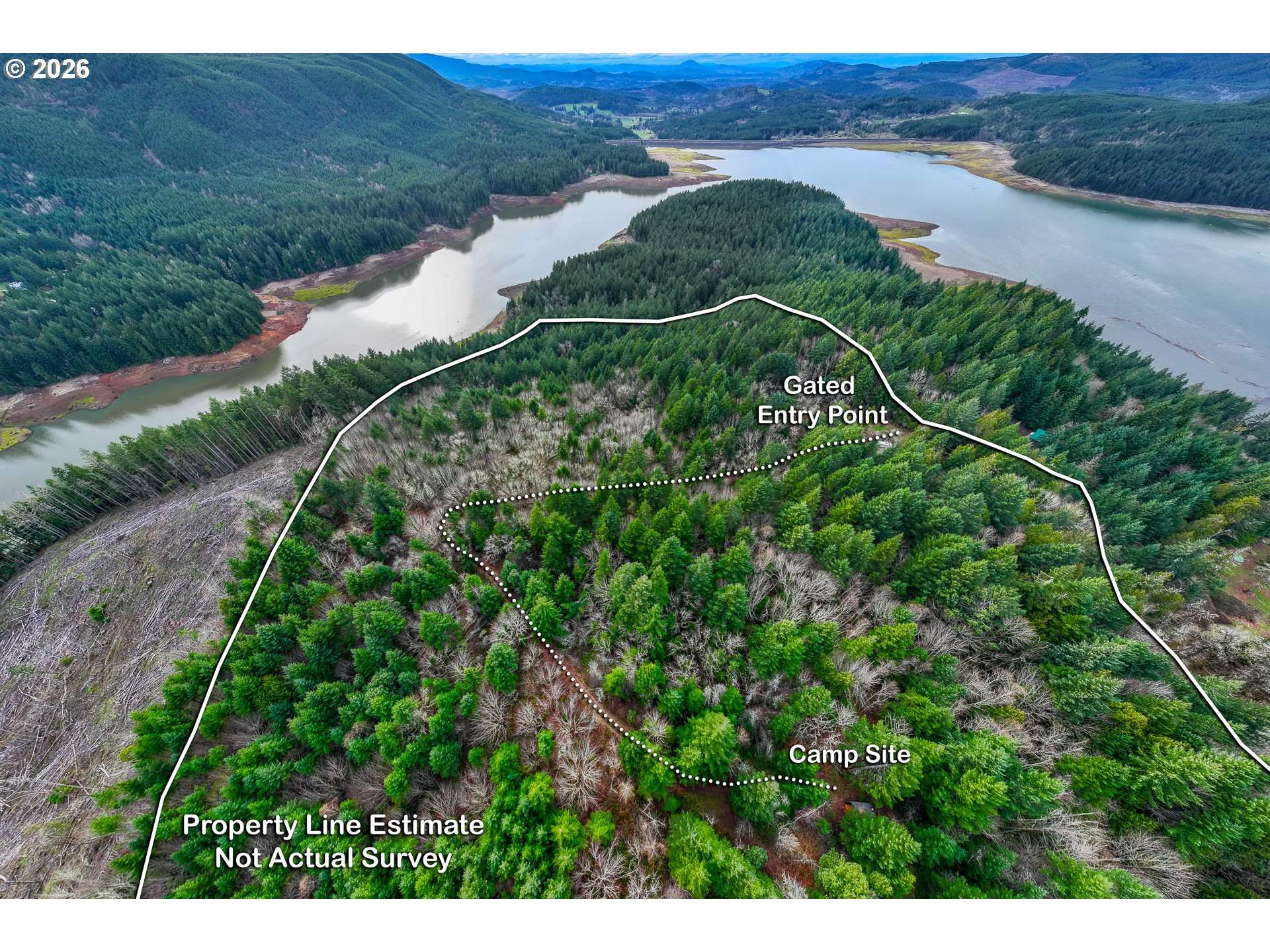 83715 Peninsula Road Fall Creek, OR 97438 - Photo 12 of 16 Approximate Property Lines