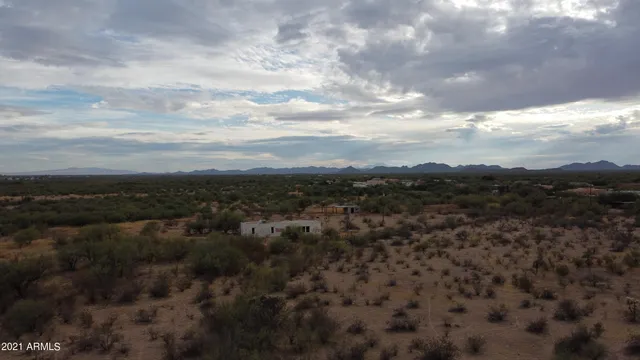 a view of a city and mountains