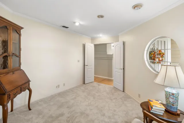 a backyard of a house with lots of green space